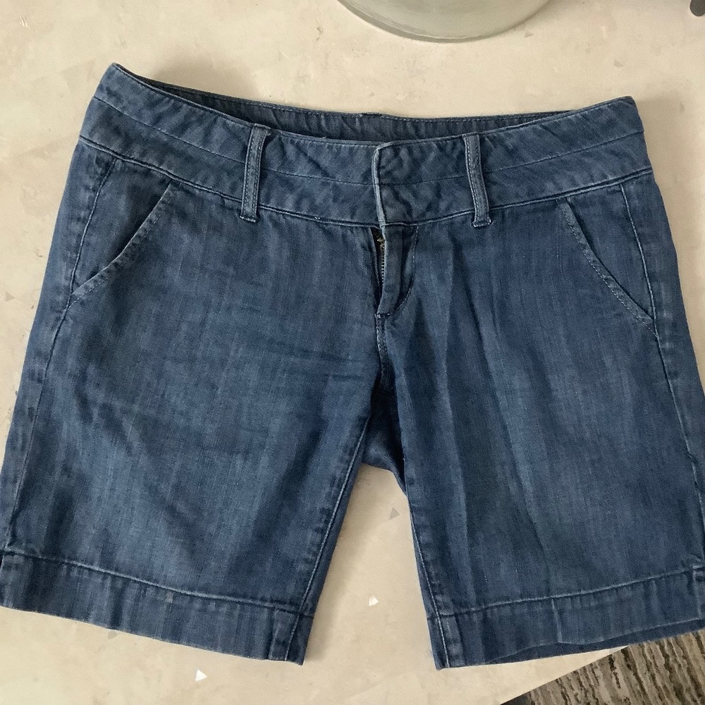 Denim Trouser Shorts